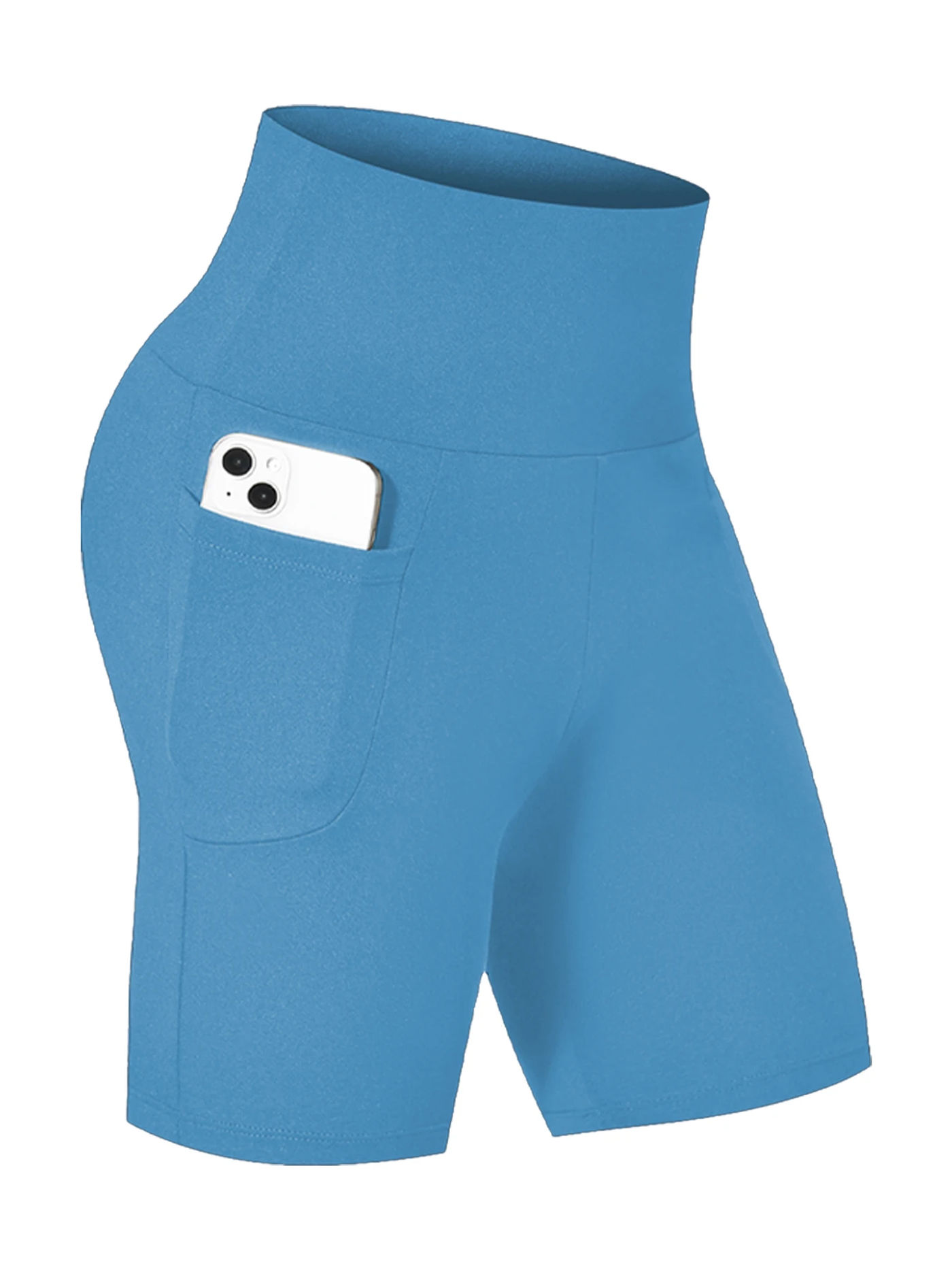 Description Picture 6 of itemHigh Waisted Biker Shorts For Women With Pockets No See Through Workout Running Yoga Athletic Shorts Push Up Gym  Fitness