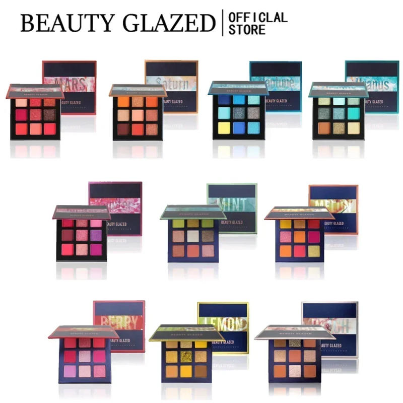Description Picture 2 of itemBeauty GLAZED Eyeshadow Palette 9 Color Shimmer Matte Longlasting Waterproof Palette Makeup