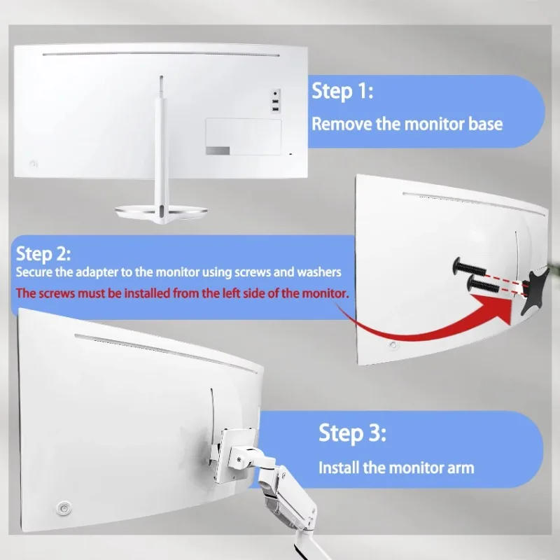 Description Picture 2 of itemWall Mount VESA Adapter CF791 CJ79 34" Compatible Samsung Monitor Arm  Bracket LC34F791 LC34F791WQN LC34J791WTN LC34F791WQCXXF