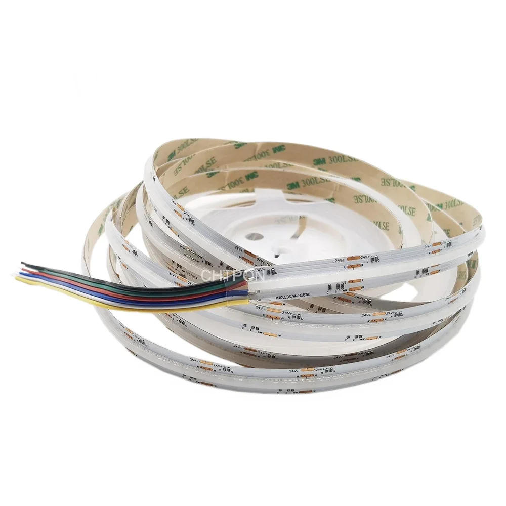 Description Picture 4 of itemCOB CCT/RGB/RGBW/RGBCCT LED Light Strip 840LEDs/m High Density Flexible FOB COB RA90 Linear Dimmable Led Lights DC24V