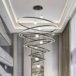 Modern home decor led lights pendant light lamps forstaircase Chandeliers for living room hanging light indoor lighting