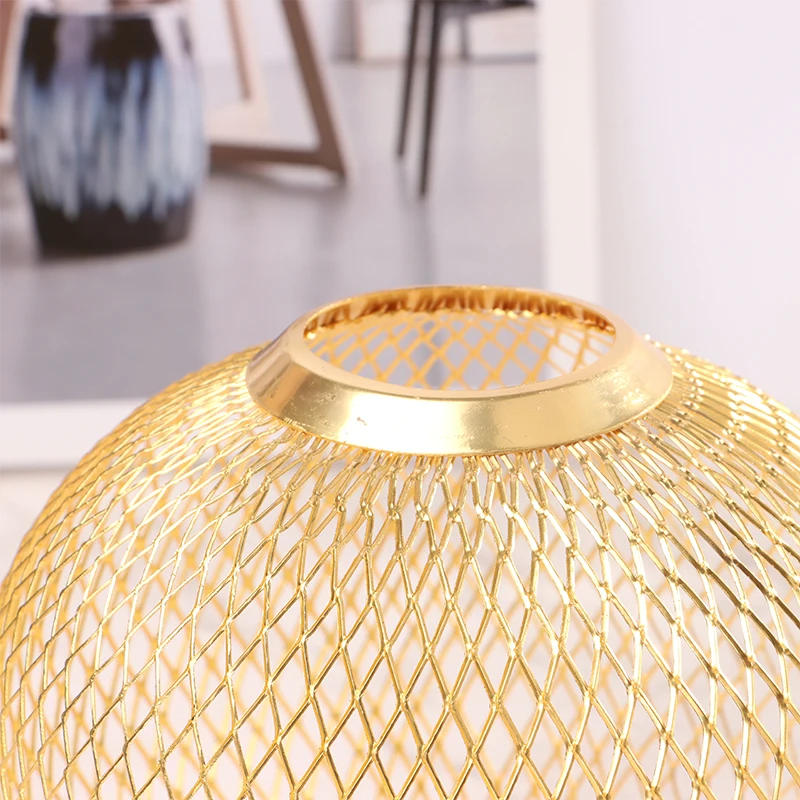 Description Picture 3 of itemHollow Out Metal Pendant Lamp Shade Cover Chandelier For Living Room Home Decoration Lighting Accessories 3Colors