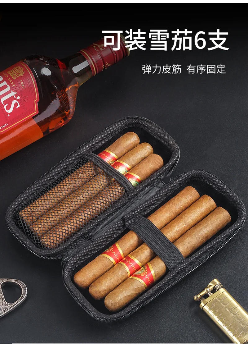 Description Picture 5 of itemEVA Lightweight Portable Cigar Travel Case Zipper Carrying Case Storage Bag for Cigar Accessories Outdoor Smoking Accessories