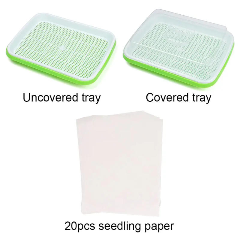 Description Picture 4 of item1pc Plastic Grow Nursery Pots Vegetable Soilless Nursery Trays Seed Germination Tray Seedling Sprout Plate Nursery Pots Tray