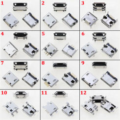 Cltgxdd 50pcs Micro USB Jack Type B 5Pin Female Socket SMT SMD DIP Charging Port Connector For Lenovo Nokia ZTE Xiaomi Huawer