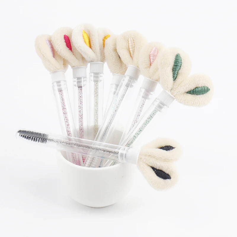 Description Picture 3 of item10pcs Rabbit Ear Eyelash Tube Brush Lash Extension Micro Brushes Eyebrow Comb Cute Mascara Wand eyelashes Lifting Makeup Tool