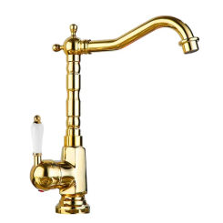 Gold Basin faucet Antique Bronze bathroom Deck Mounted Black Kitchen Faucet  sink tap Hot Cold Chrome basin Tap Brass