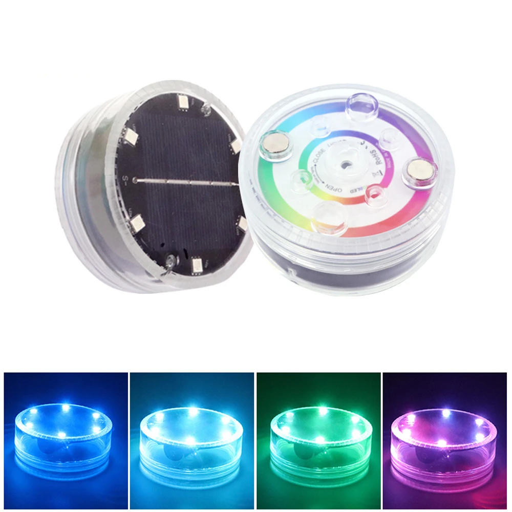Description Picture 2 of itemSolar Underwater LED Light Magnetic with Sucker RGB Submersible Pool Lamp IP68 Waterproof for Garden Lawn Swimming Pool Aquarium