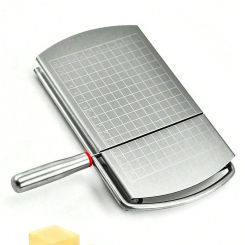 Leeseph Stainless Steel Cheese Slicer Cutter Multipurpose Food Cutter with Blade Cheese Cutter Board Accurate Size Scale