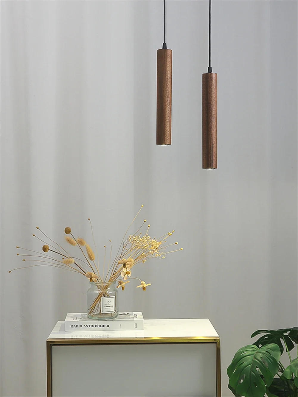 Description Picture 6 of itemNordic Ceiling Pendant Lamp Wooden Light Restaurant Creative Chandelier Light Bar Restaurant Home Decor Modern Solid Wood Lamp