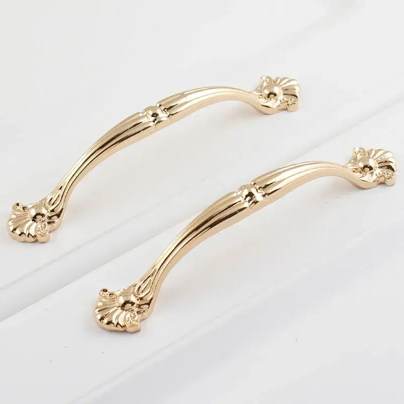 Description Picture 4 of itemCupboard Cabinet Knob European Fashion Square U Type Gold Drawer Kitchen Hardware Door Dresser Handle