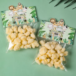 Jungle Animal Treat Bag Topper Jungle DIY Candy Bags Jungle Theme Party Baby Shower Birthday Party Decorations Kids Gift Bags