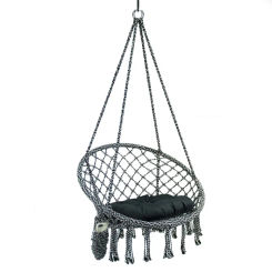 Deluxe Outdoor Macrame Hammock Hanging Chair, Cotton Multi-Color, Size 31.5