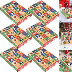 5 Pcs Christmas Advent Calendar Boxes Kit DIY Funny Christmas Surprise Box 24 Days Christmas Countdown Blind Case for Xmas Party