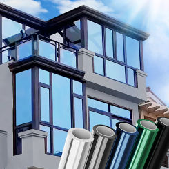 Anti Look Window Privacy Film Adhesive Vinyl Mirror Foil One Way Car Glass Screen Stickers Rolls Anti UV House Protection Tools