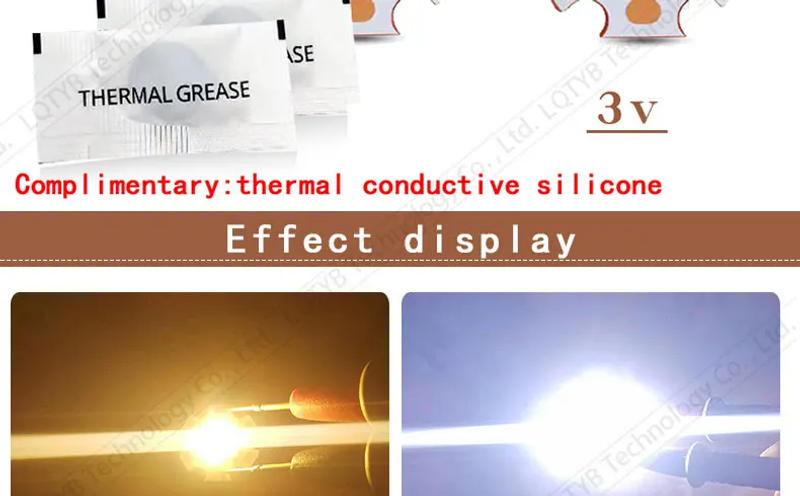 Description Picture 3 of itemHigh-power white laser lamp bead 7070 tablet top chip 50W LED diode DC3V 17A white light/warm white for flashlight parts DIY