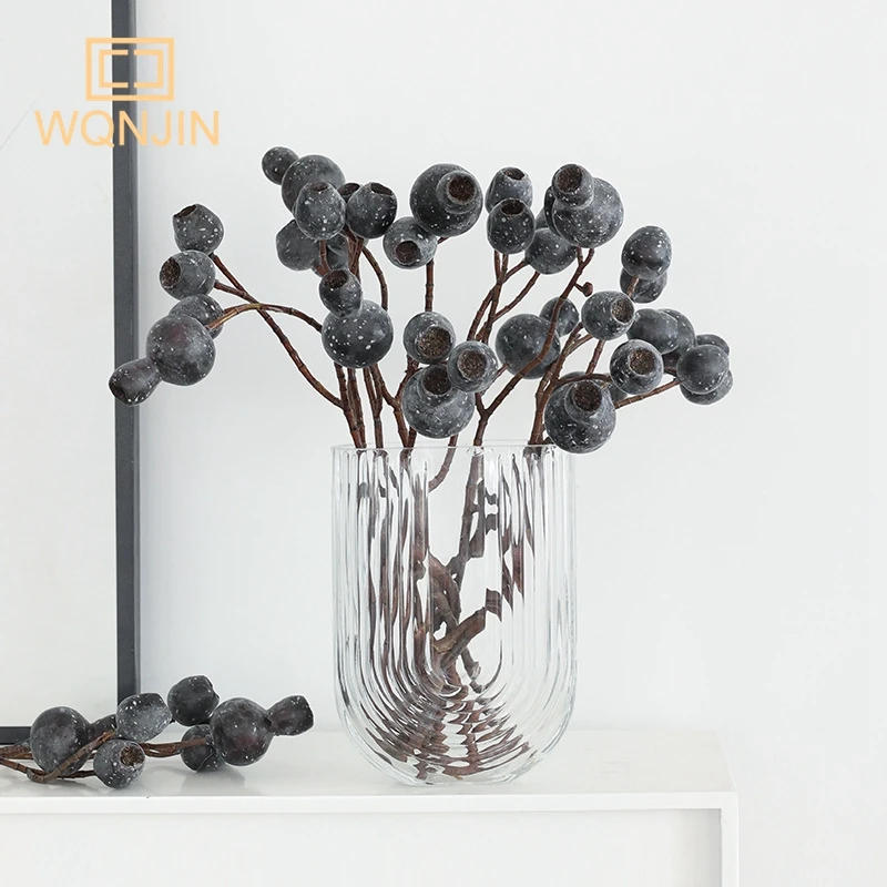 Description Picture 4 of itemArtificial Berries Flower Christmas Fruit Fake Berry Artificial Flowers Decoration Wedding Home Table Plant Arrangment