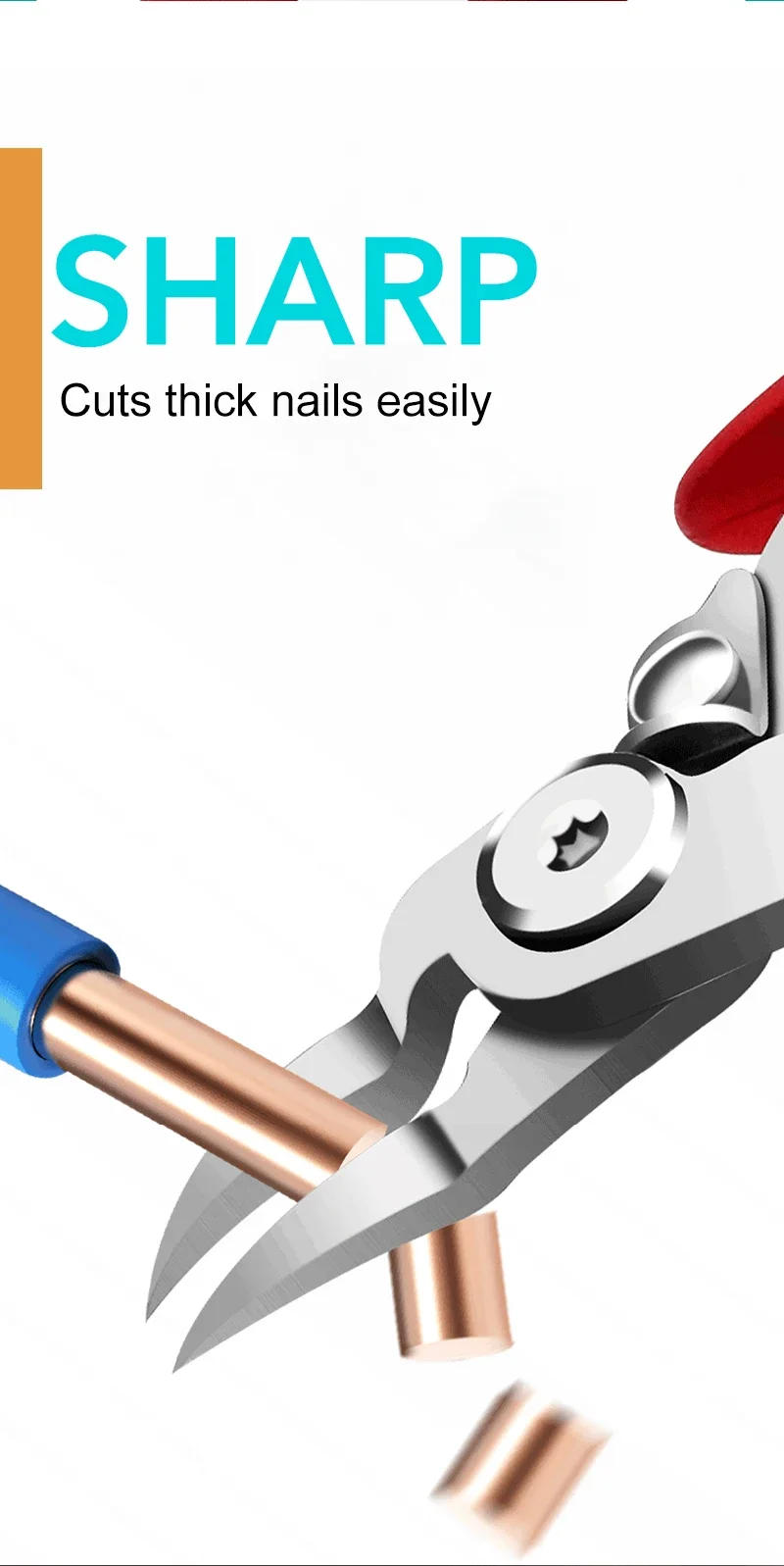 Description Picture 5 of item1Pcs Professional Toe Nail Clippers Manicure Pedicure Cutters Nippers Podiatry Claw Cutter Cuticle Scissors Cut Toenails Tools