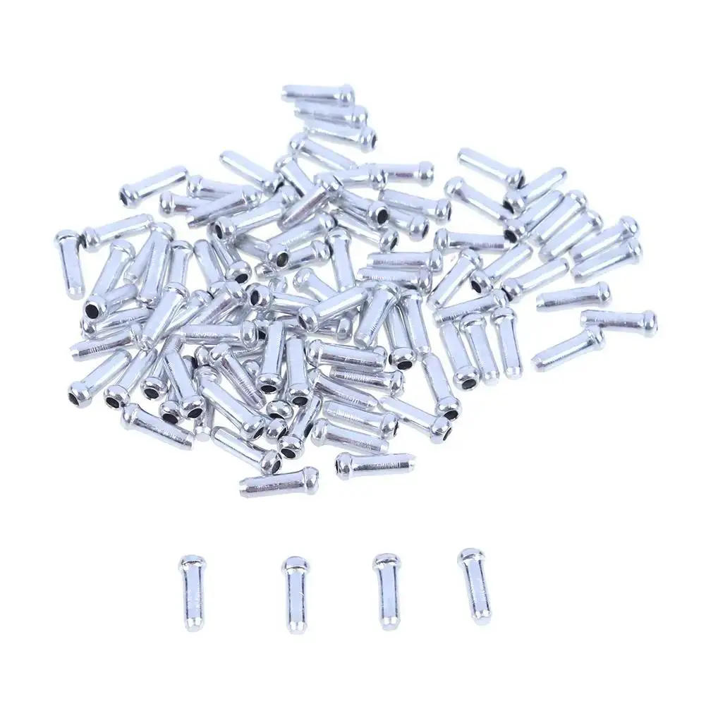 Description Picture 2 of item100/200/300 pcs Aluminum Alloy MTB Bike Bicycle Brake Cable Tips Brake Shifter Inner Cable Tips Wire End Cap Crimps Sliver