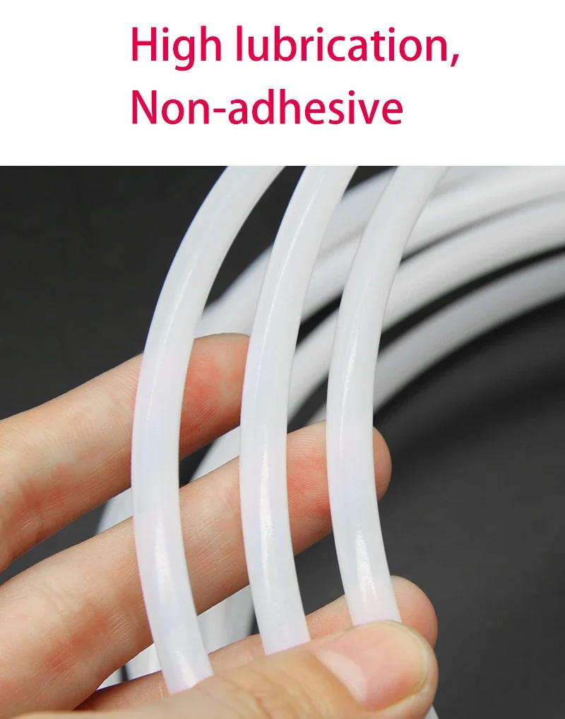 Description Picture 4 of item1~10m PTFE Tube For 3D Printer Parts Milk White ID 0.5 1 2 2.5 3 4 5 6 7 8 10 mm Insulated Hose 600V Extruder J-head Rigid Pipe