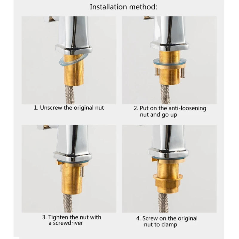 Description Picture 5 of item32mm/1.26'' C-Type Faucet Anti-loosing Nut Stainless Steel Tap Fixing Fitting Faucet Accessories Sturdy