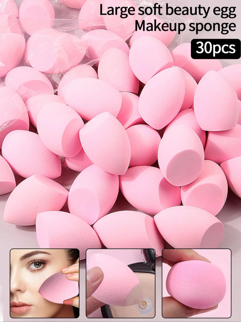 Description Picture 3 of item30pcs Powder Blending Makeup Sponge Beauty Egg Set  For Liquid Cream And Powder, Multicolor Without Latex Suitable For All