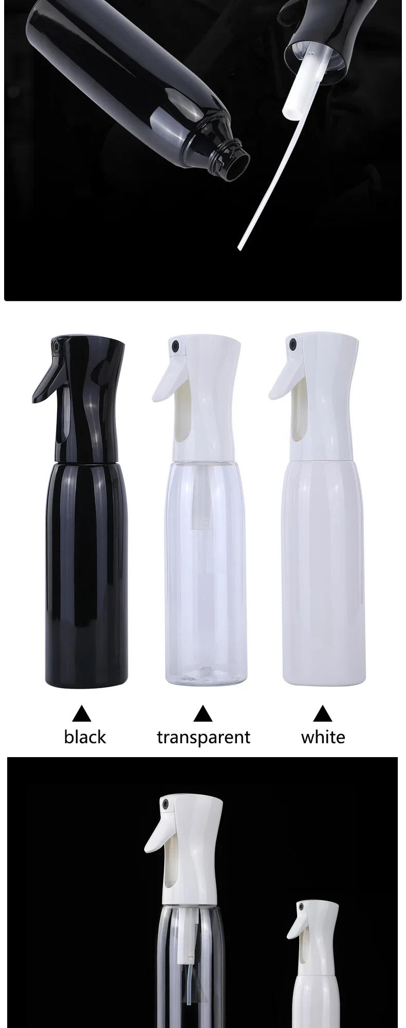 Description Picture 6 of itemNew 200/300/500ML High Pressure Spray Bottles for hair Empty Bottle Refillable Mist Bottle Salon Barber Water Sprayer Care Tools