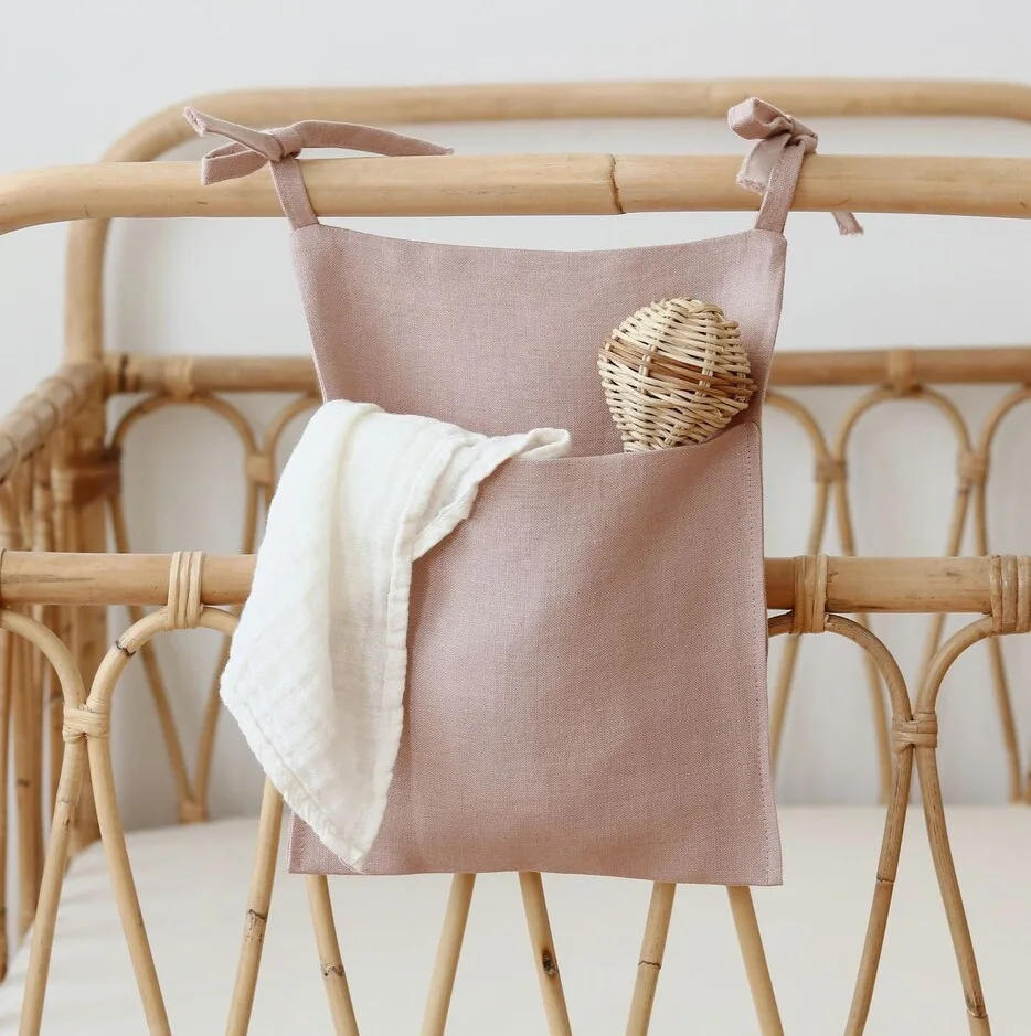 Description Picture 4 of itemBaby Bedside Storage Bag Baby Crib Organizer Hanging Bag for Baby Essentials Multi-Purpose Newborn Bed Hanging Diaper Toy Tissue