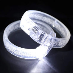 12pc LED Light Up Bracelets White Glow Wristbands Glow Bracelets Luminous Props Birthday Wedding Party Supplies Glow In The Dark