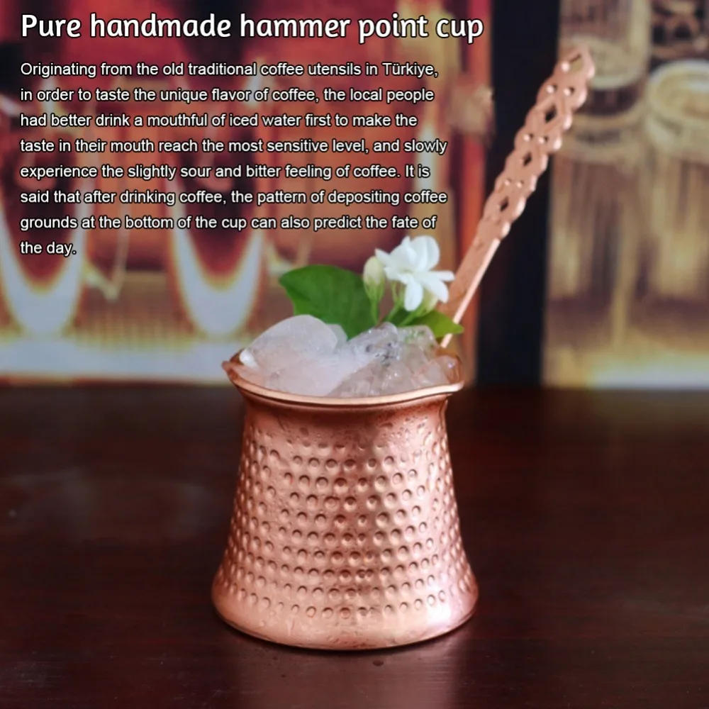 Description Picture 3 of item350ml Turkish Copper Coffee Pots Heat Resistance Brewing Chocolate Milk Moka Pot for Home Kitchen Espresso Coffeeware Teaware