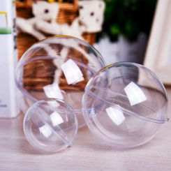 Clear Fillable Ornaments Ball 5/6/8/10/14CM DIY Plastic Acrylic Fillable Ball for Christmas Party Decor Xmas Tree