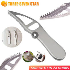Stainless Steel Fish Scale Remover Multifunction Fish Scaler Fish Skin Graters Cleaning Peeler Scaler Scraper For Kitchen Gadget