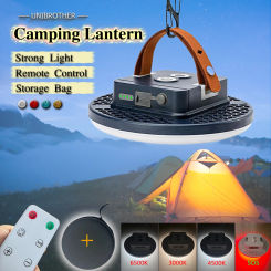Rechargeable Remote Control Camping Lantern Outdoor Tent Light Magnet Suction Emergency Car Maintenance Work LED Flashlight Case