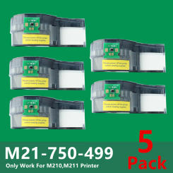 1~5PK New CHIP Version Nylon Cloth Cartridge M21-750-499 Use For M210,M211 Handheld Label Printer,Labeller Laboratory Maker