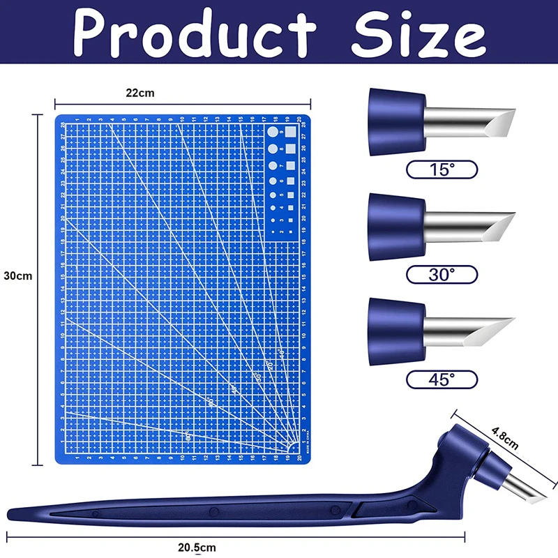 Description Picture 2 of item1Pc Craft Cutting Tools 3Pcs 360-Degree Rotating Carbon Steel Replacement Blade Cutting Mat DIY Paper Craft Scrapbooking Supply