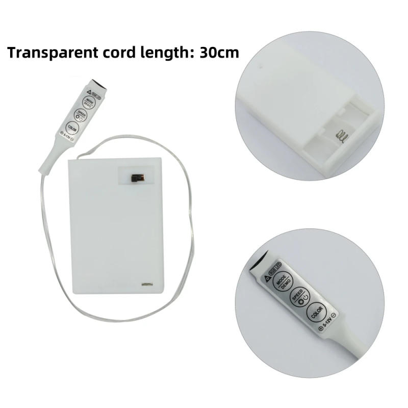 Description Picture 4 of item3AA Battery Power RGB Led Strip Light 5V 5050 SMD with 3/17/24Key Remote Control Lamp Flexible Waterproof Light TV Backlight