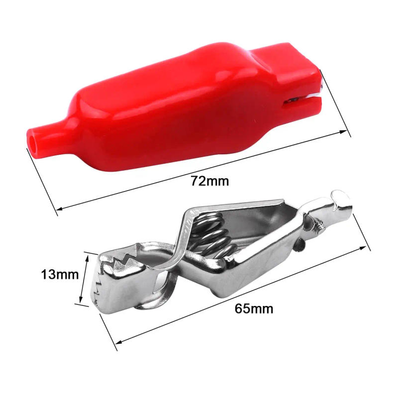 Description Picture 2 of item2PCS 20A Sheathed Alligator Clips Electrical DIY Test Leads Alligator Double-Ended Crocodile Clips Roach Electrical Jumper Wire