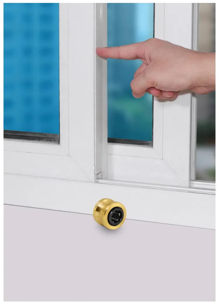 Description Picture 4 of item1 piece of 88 type stainless steel copper concave wheel sliding door guide rail door and window pulley roller hardware accessory