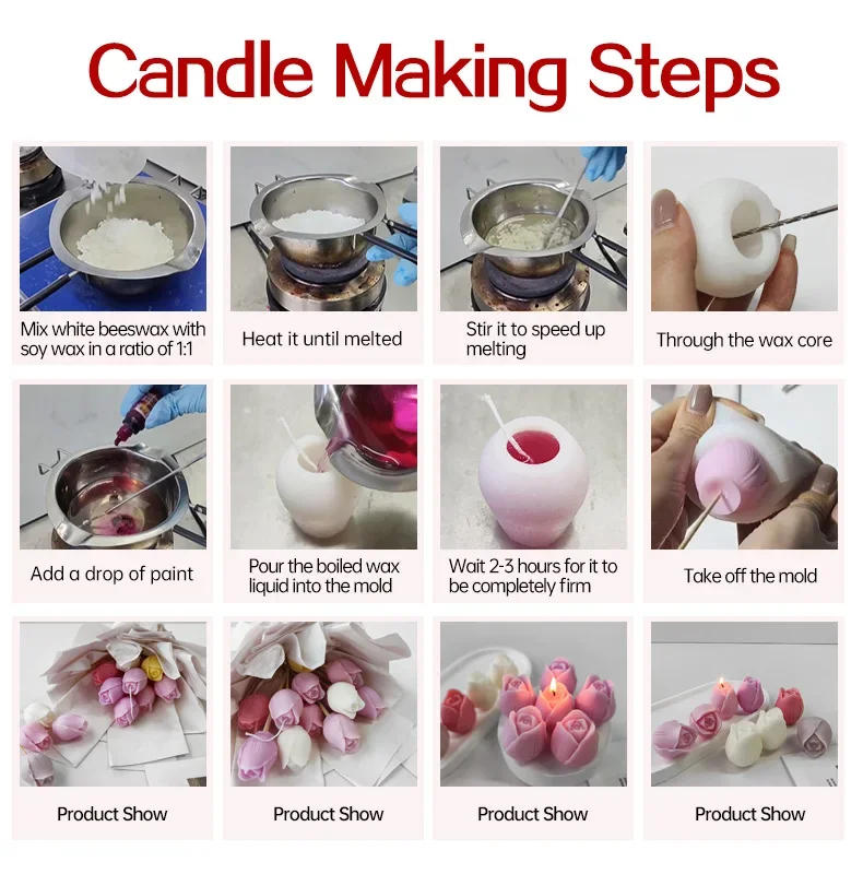 Description Picture 2 of item3D Christmas Gift Box Candle Silicone Mold Handmade Gifts Plaster Resin Ornaments Mould Soap Candle Making Supplies