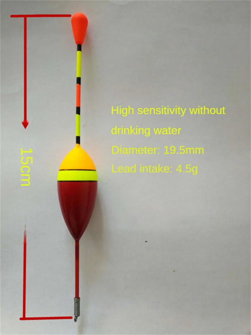 Description Picture 3 of item10/5/1Pcs 4.5/3/2.5/1.2/0.8/0.6g Fishing Float Set Buoy Bobber Fishing Light Stick Float Carp Fluctuate Mix Fishing Float Buoy