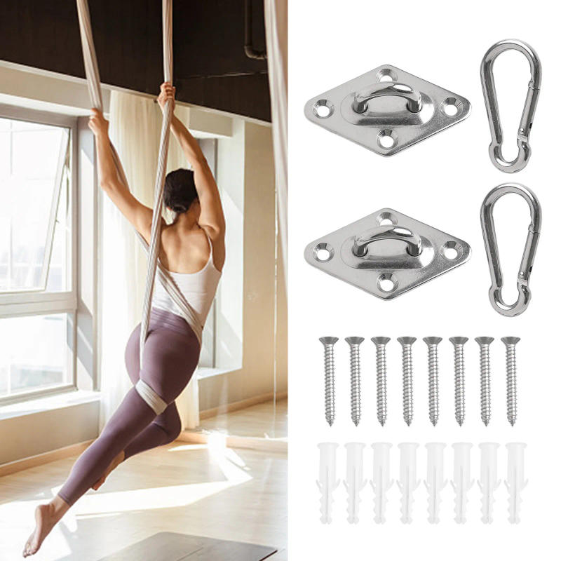 Description Picture 2 of itemHigh Quality Ceiling Hanging Hook 8 X Expansion Tubes 8 X Screws Bracket Chair Ceiling Hanging Hook Stainless Steel