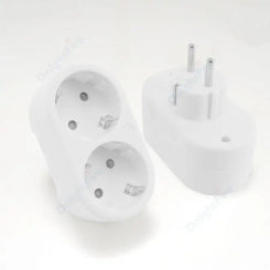 EU Electrical Sockets With Switch Power Adapter European Standard 16A 250V Extened 1 To 2 Socket German Power Plug Converter
