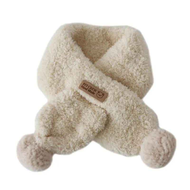 Description Picture 6 of item1-5 Years Old Winter Cute Kids Winter Scarf Warm Windproof Children Neck Warmer Soft Cartoon Plush Scarves for Baby Boys Girls