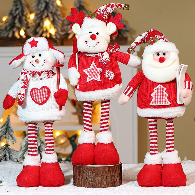 Description Picture 2 of itemTelescopic doll Christmas doll ornaments cartoon knitting wind old snowman Christmas decorations, interior decoration, Christmas