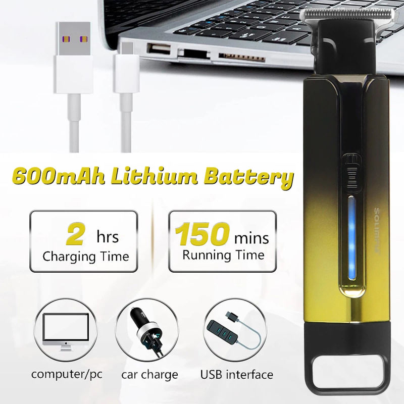 Description Picture 4 of itemElectric Hair Clipper UBS Rechargeable Cordless Beard Trimmer Men Powerful Electric Hair Clipper Trimming Tool