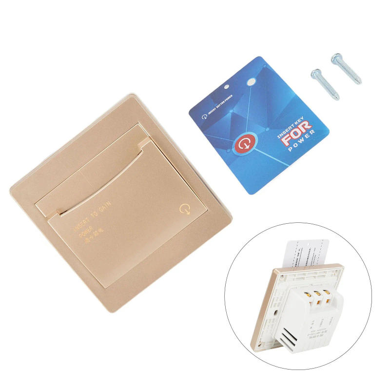 Description Picture 5 of itemElectric Power Card Switch Flame Retardant Business ID Indoor Socket Villa Insert Power-off Function AC 100-250V