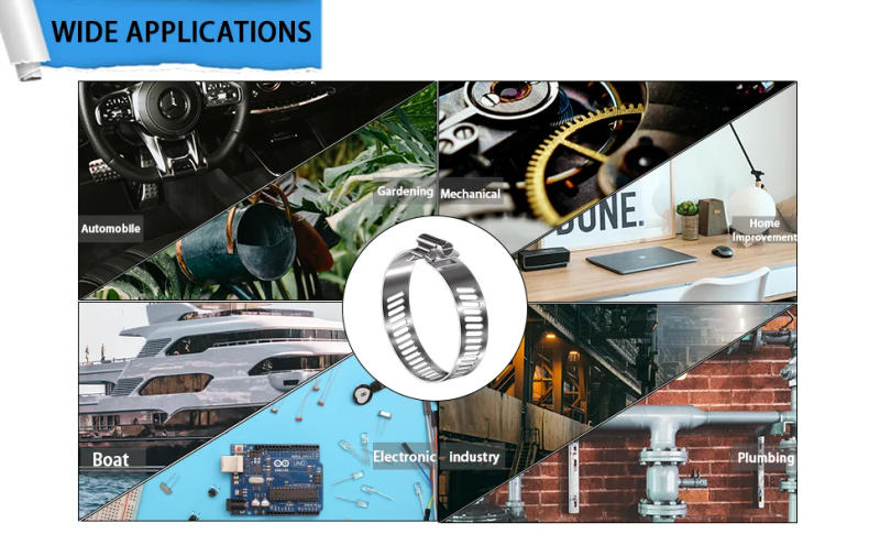 Description Picture 4 of item77Pcs Hose Clamps with 2pcs Socket Wrench Adjustable 6-51mm Clips Worm Gear Hose Clamp Assortment Kit for Plumbing Automotive