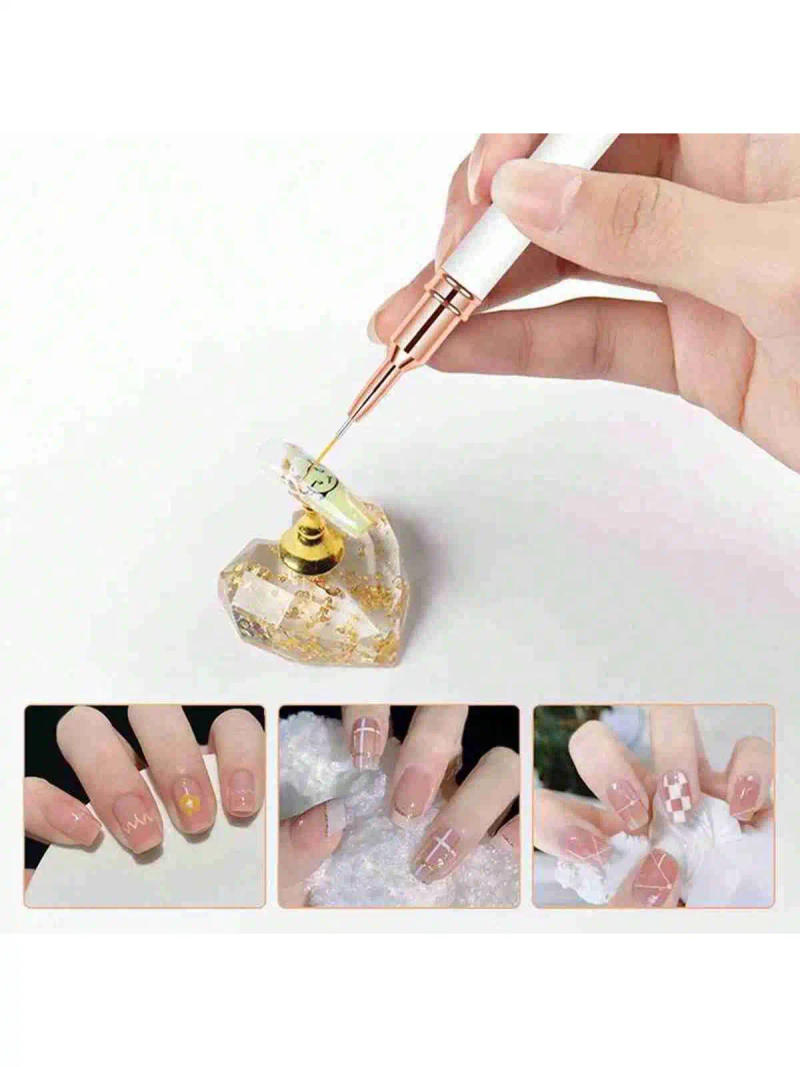 Description Picture 5 of item5Pcs/Set Nail Art Liner Brushes Set Elongated Lines Striping Drawing UV Gel Painting Nail Design Pen Professional Manicure Tool