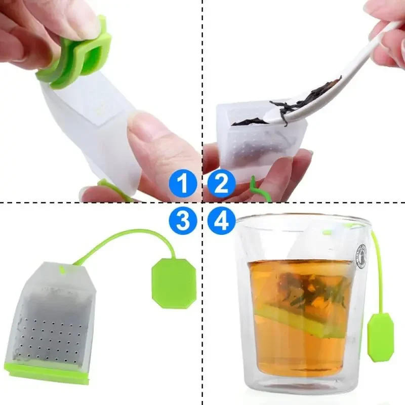Description Picture 6 of itemFood-grade Silicone Tea Bags Colorful Style Strainers Herbal Loose Tea Infusers Filters Scented Teaware Infusers Kitchen Tools