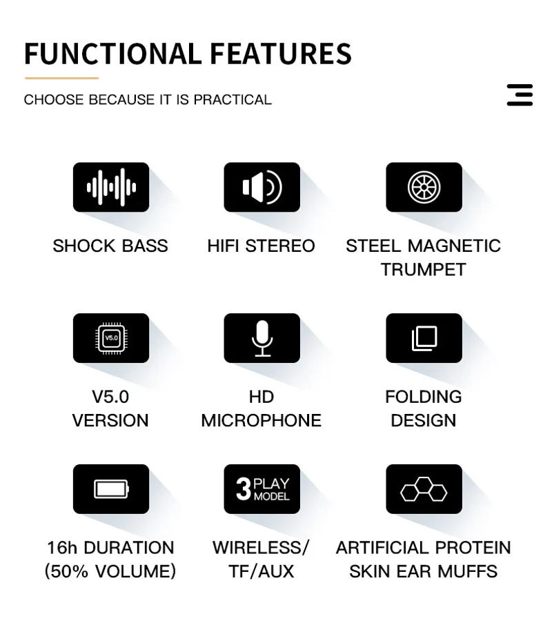 Description Picture 3 of itemH7 Tv Bluetooth Headphones Wireless Headphon with Mic USB Adaptor Headset Noise Cancelling Stereo Foldable Bass for TV Earphone